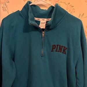 Victoria's Secret Teal Half-Zip Sweater